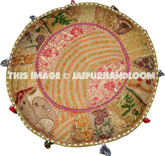 jaipurHandloom.com Ottomans - Patio Seating: Patio, Lawn & Garden-Jaipur Handloom