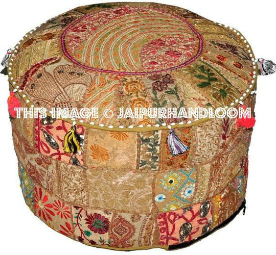 jaipurHandloom.com Ottomans - Patio Seating: Patio, Lawn & Garden-Jaipur Handloom