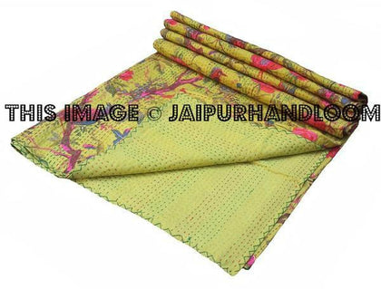 kantha quilts handmade from saris