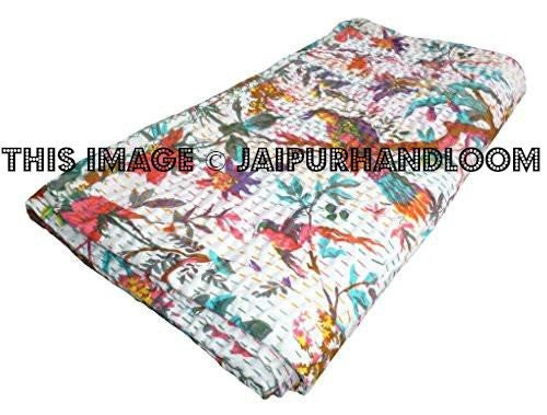 kantha quilts queen quilted bedding indian sofa cover-Jaipur Handloom