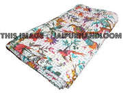 kantha quilts queen quilted bedding indian sofa cover-Jaipur Handloom