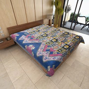 kantha reversible yoga mats bohemian kantha picnic blankets throws-Jaipur Handloom