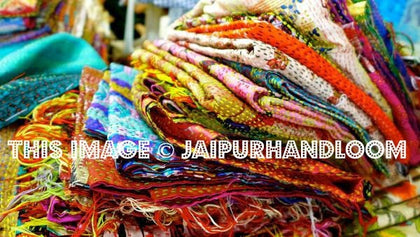 kantha sari scarf - Wholesale 10 pc-Jaipur Handloom