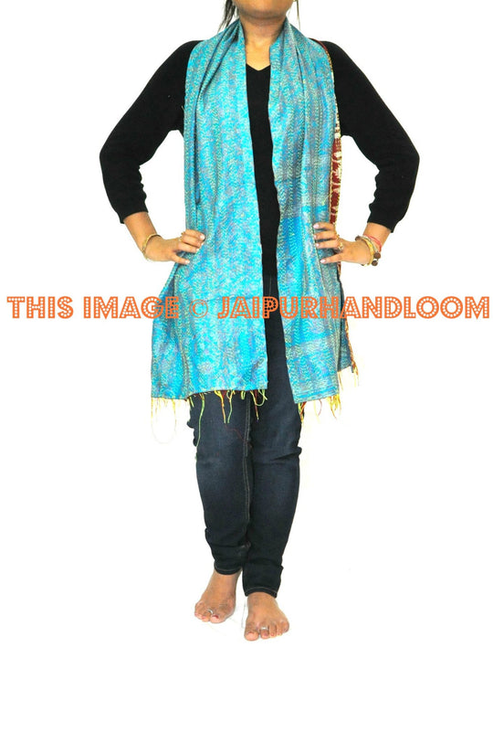 kantha sari scarves - Flax