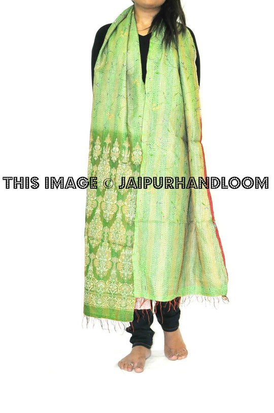 kantha sari scarves - Lotus