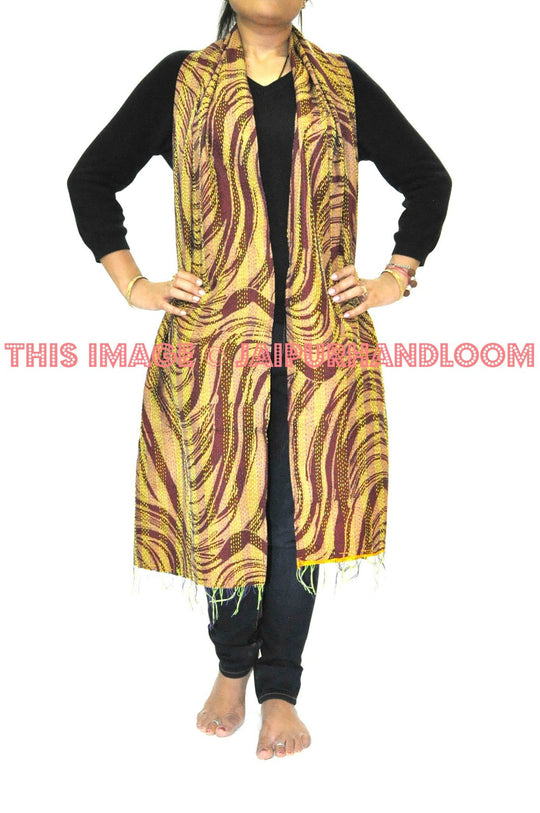 kantha sari scarves - Prickly Pear