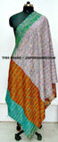 kantha silk stoles - 10pc set wholesale-Jaipur Handloom