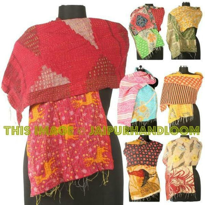 kantha work shawls - 10pc set wholesale