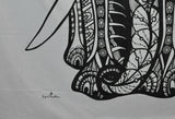 large black and white elephant tapestry psychedelic hippie dorm room ideas-Jaipur Handloom