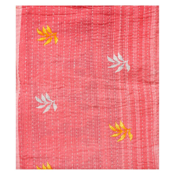 large indian kantha throw bohemian cotton sari kantha blanket gudri - AS46-Jaipur Handloom