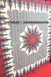 large star mandala tapestry psychedelic dorm tapestry boho chic yoga mat-Jaipur Handloom