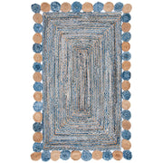 denim jute rug carpet for living room 5X7 feet, braided denim rug, jute area rug 6x8