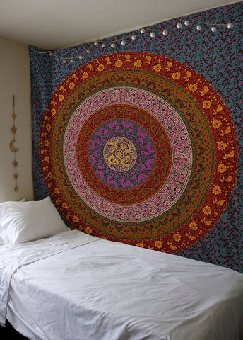 magical night purple mandala tapestry wall hangings