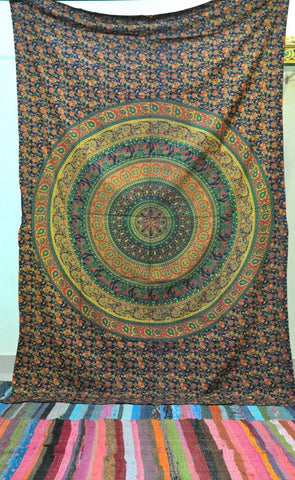 mandala psychedelic tapestry cool college dorm wall hanging tapestries-Jaipur Handloom