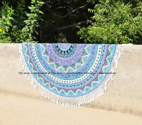 mandala round beach towels-Jaipur Handloom