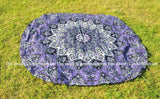 mandala round sofa covers cotton purple table cloth hippie beach towels-Jaipur Handloom