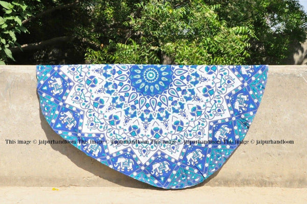 mandala round tapestry wall hanging boho round beach throw australia-Jaipur Handloom