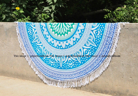 mandala round throw-Jaipur Handloom