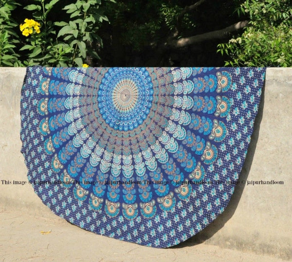 mandala yoga mat australia hippie round mandala beach towels on sale-Jaipur Handloom