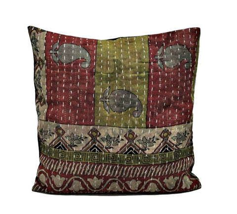 organic sofa throw pillows vintage kantha cushions toss pillows - NS10-Jaipur Handloom