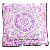 Ottoman Pouf Cover Mandala Indian Square Floor Pillow Seating Cover Dog Day Bed-Jaipur Handloom