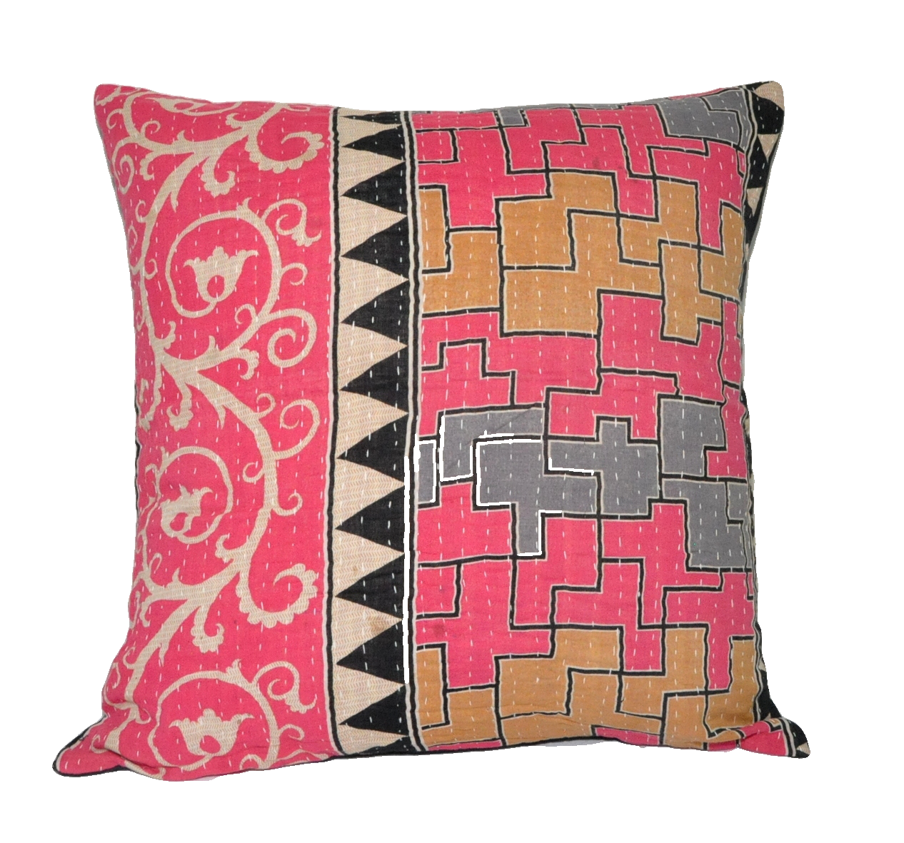outdoor sofa cushions bohemian kantha throw pillows 24" floor cushions 