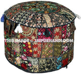 patchwork pouf-Jaipur Handloom