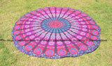 peacock mandala beach towels large round table cloth dorm room bedsheet round-Jaipur Handloom
