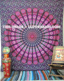 pink & purple indian mandala bedcover dorm room full size bedding set-Jaipur Handloom