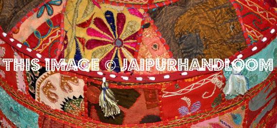 pouffe pouf ottoman || Jaipur Handloom