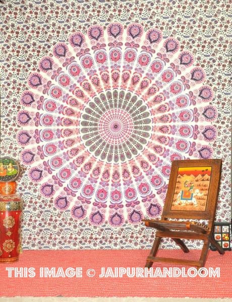 psychedelic dorm tapestry bohemian dorm room bedding bed cover-Jaipur Handloom
