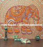 psychedelic elephant wall hanging hippie tapestries indian elephant bedsheet-Jaipur Handloom