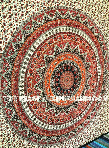 psychedelic hippie mandala tapestry-Jaipur Handloom