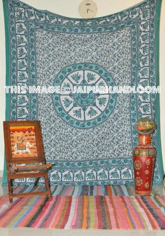 psychedelic indian tapestries dorm room wall decor tapestry sofa couch throw-Jaipur Handloom