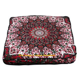 Psychedelic Mandala Seating Ottoman Huge Indian Floor Pillow Case-Jaipur Handloom