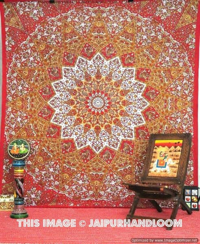 psychedelic mandala tapestry cool dorm tapestry hippie beach throw-Jaipur Handloom