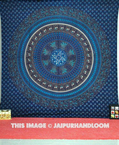 psychedelic tapestry indian mandala dorm tapestry cool beach blanket-Jaipur Handloom