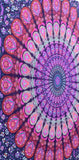 purple and pink dorm tapestry hippie mandala tapestry twin dorm bedding-Jaipur Handloom