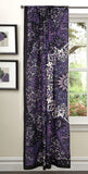 purple mandala door curtains bohemian 2 panels window hanging drapes-Jaipur Handloom