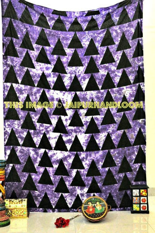 purple triangle tapestry dorm room wall hanging Cheap Wall Tapestries-Jaipur Handloom