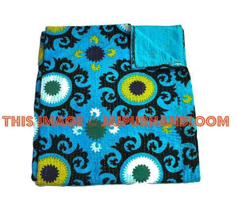 queen kantha bedding indian queen blanket handmade Sofa throw suzani kantha bedsheet