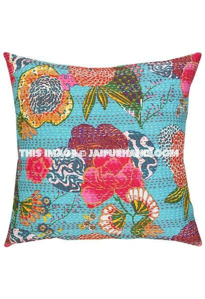 set of 10 kantha pillow covers decorative cushions for sofa-Jaipur Handloom