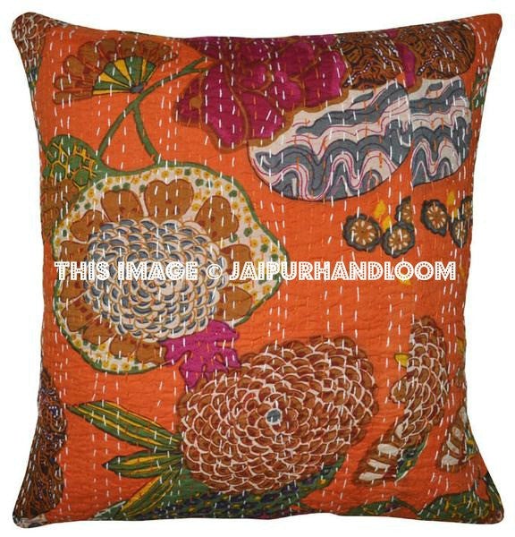set of 10 kantha pillow covers decorative cushions for sofa-Jaipur Handloom