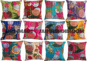 set of 10 kantha pillow covers decorative cushions for sofa-Jaipur Handloom