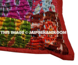 set of 10 silk patola kantha cushions decorative pillows for couch-Jaipur Handloom