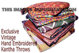 set of 5pc wholesale Sari Quilts Throws - Fair Trade-Jaipur Handloom