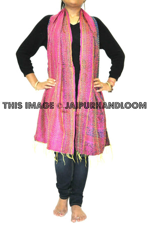 silk kantha scarf - Hiptage-Jaipur Handloom