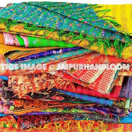 silk kantha shawls - Wholesale 10 pc-Jaipur Handloom