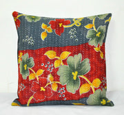sofa chair cushion covers cotton kantha throw pillow - P7-Jaipur Handloom