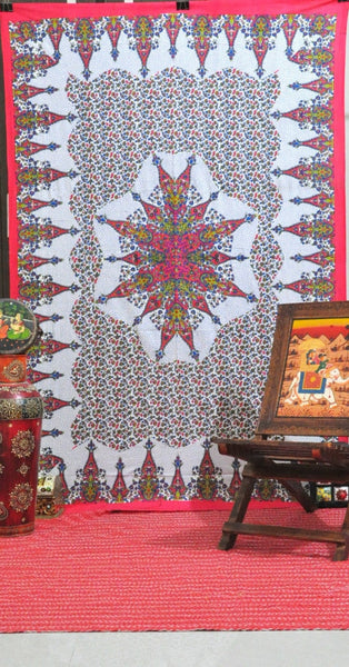 sun stars dorm tapestry hippie psychedelic wall hanging twin dorm blanket-Jaipur Handloom